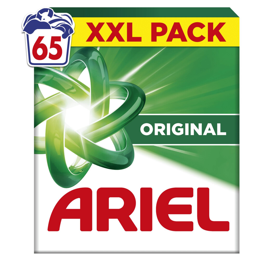 2+2 gratis: Ariel Waspoeder Original 65 Wasbeurten 3,25 kg