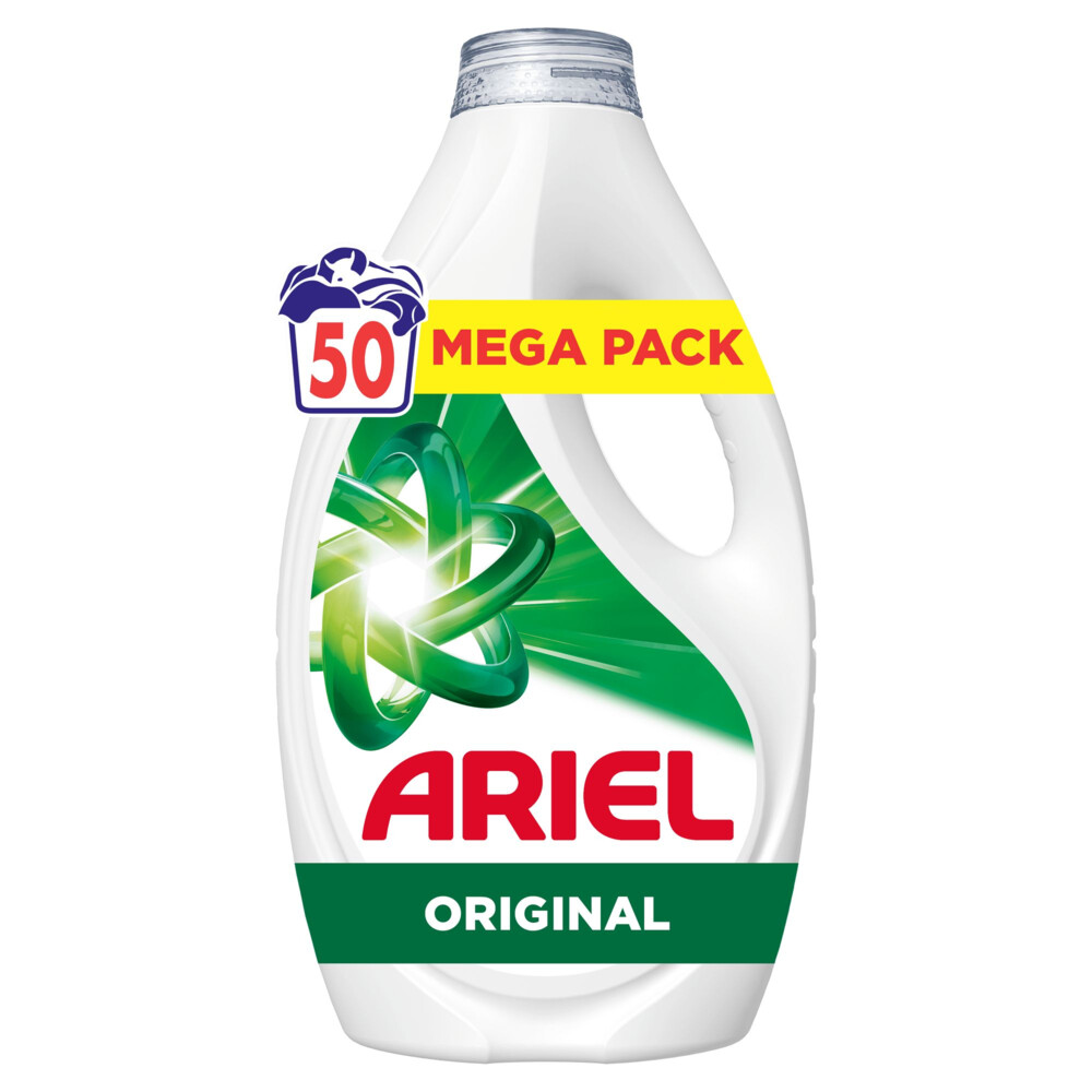 2+2 gratis: Ariel Vloeibaar Wasmiddel Original 50 Wasbeurten 2250 ml