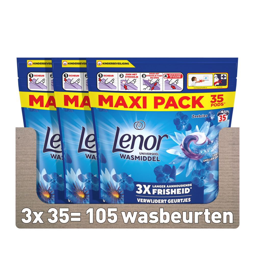 3x Lenor Wasmiddel All-in-1 Pods