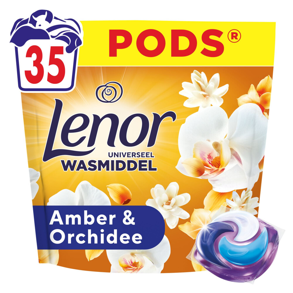 Lenor Wasmiddel All-in-1 Pods Amber & Orchidee 35 stuks