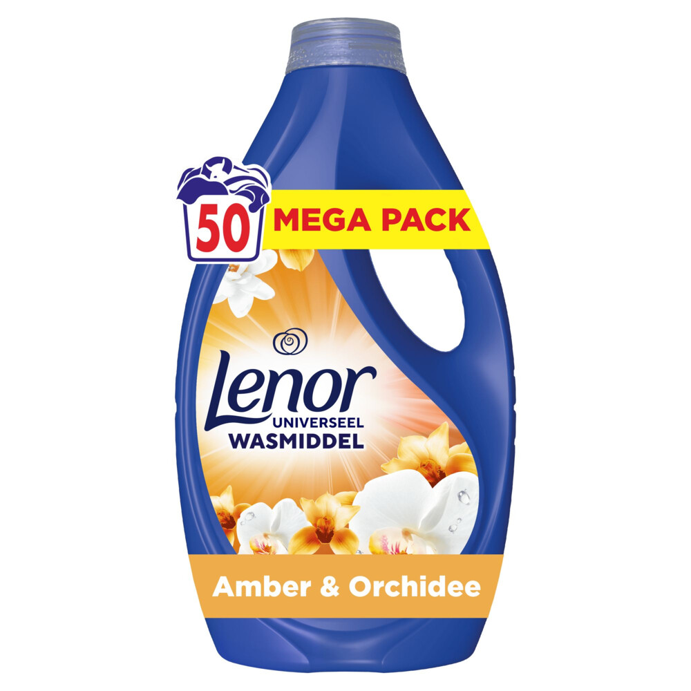 Lenor Vloeibaar Wasmiddel Amber & Orchidee 50 Wasbeurten 2250 ml