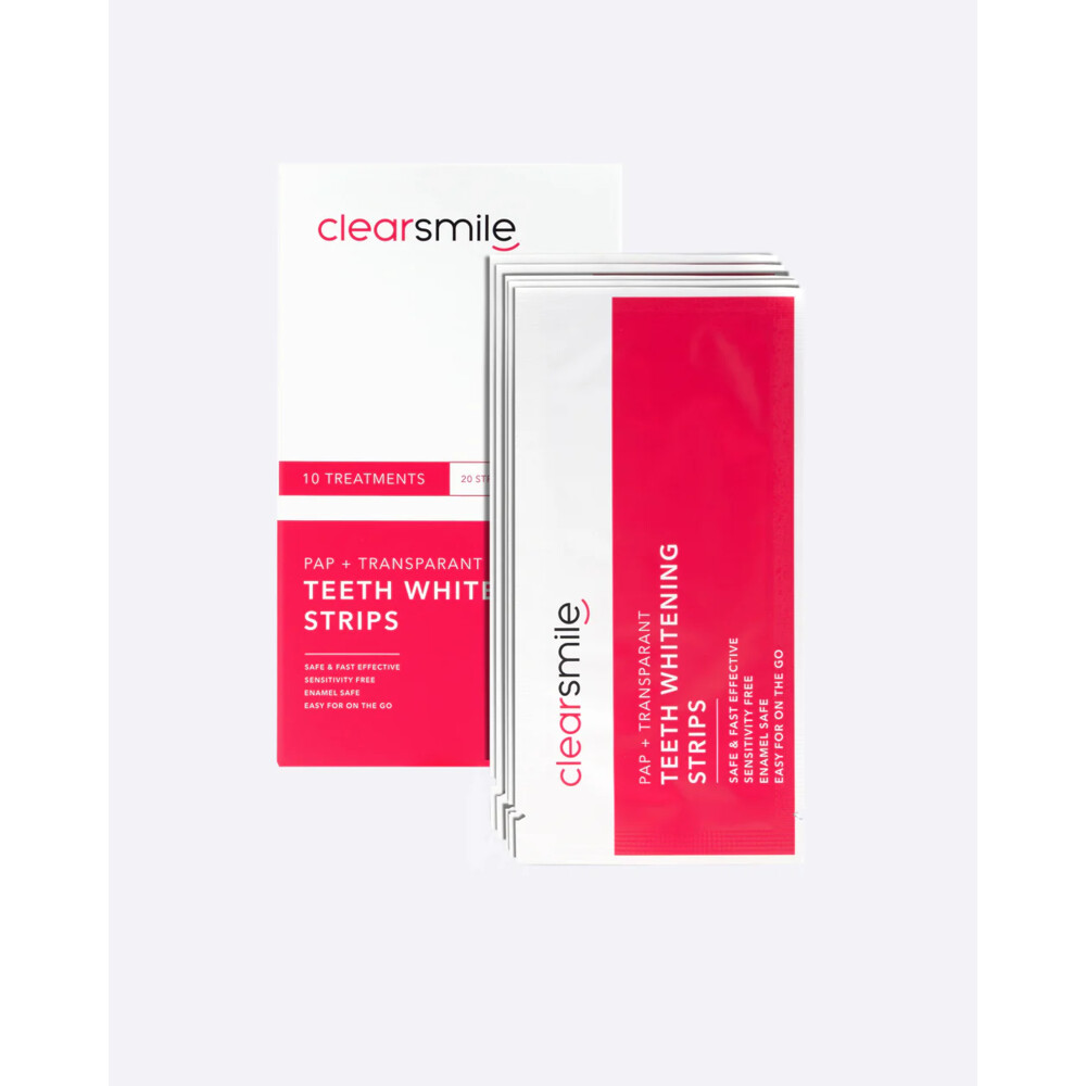 Clearsmile Transparant Teeth Whitening Strips Raspberry 10 stuks