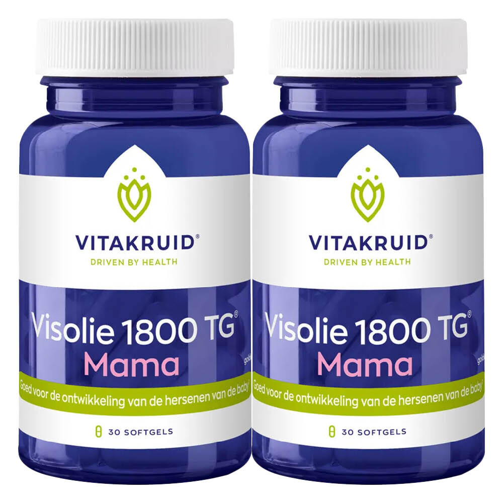 2x Vitakruid Visolie 1800 TG Mama 30 sofgels