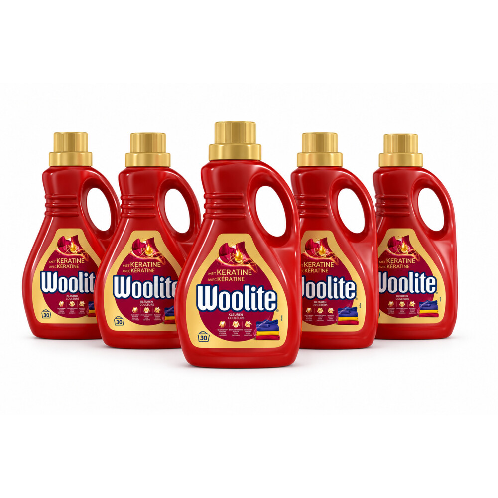 8x Woolite Wasmiddel Color met Keratine 30 wasbeurten 1,5 liter