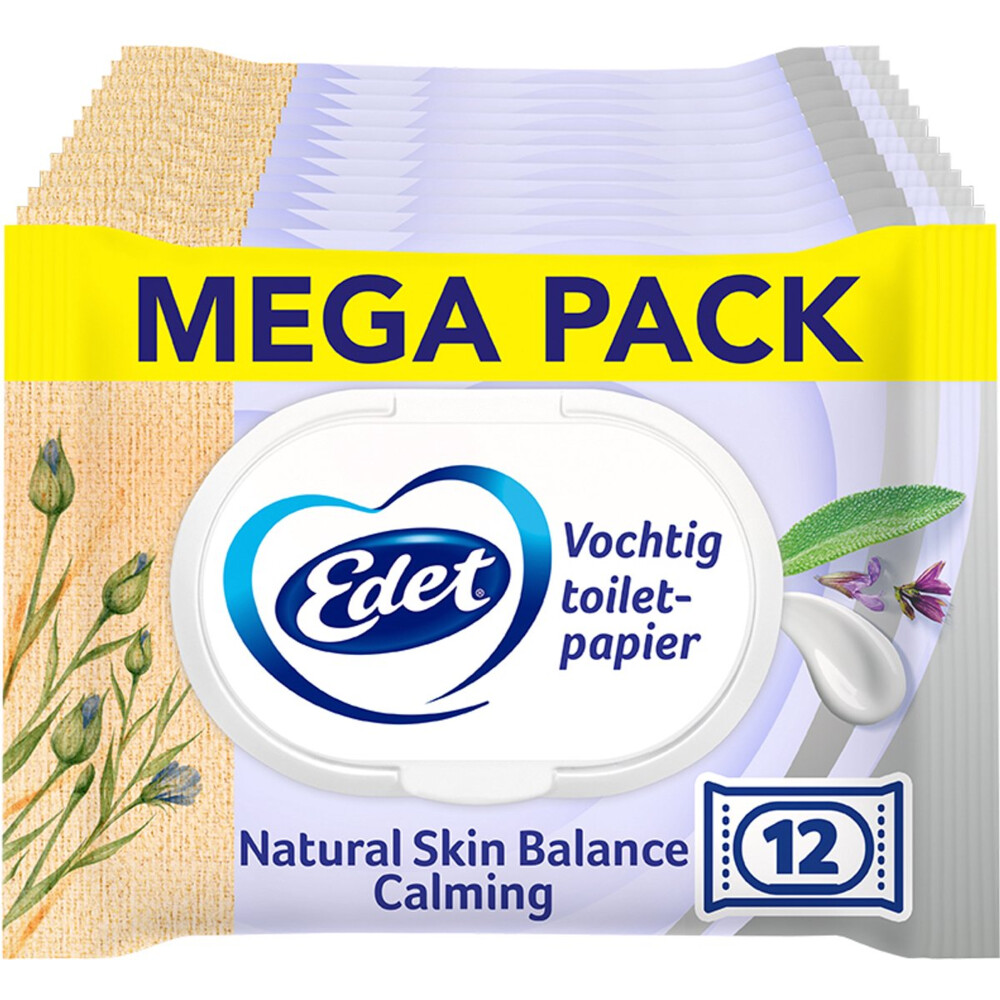 12x Edet Skin Balance Vochtige Toiletpapier 42 stuks