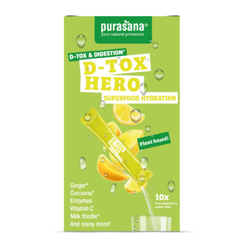 Purasana Hydration Superfoods D-Tox Hero 10 x 4,5 gr