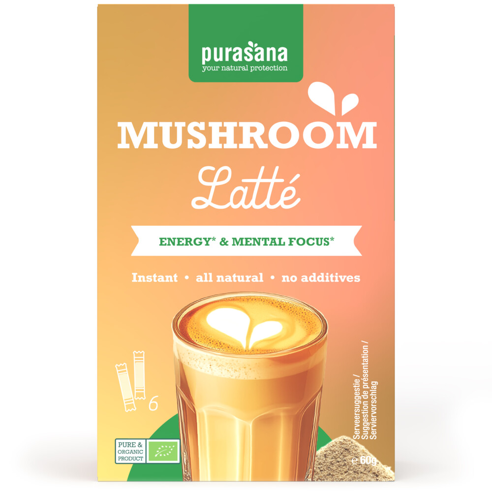 Purasana Latté Mushroom BIO 6 x 10 gr