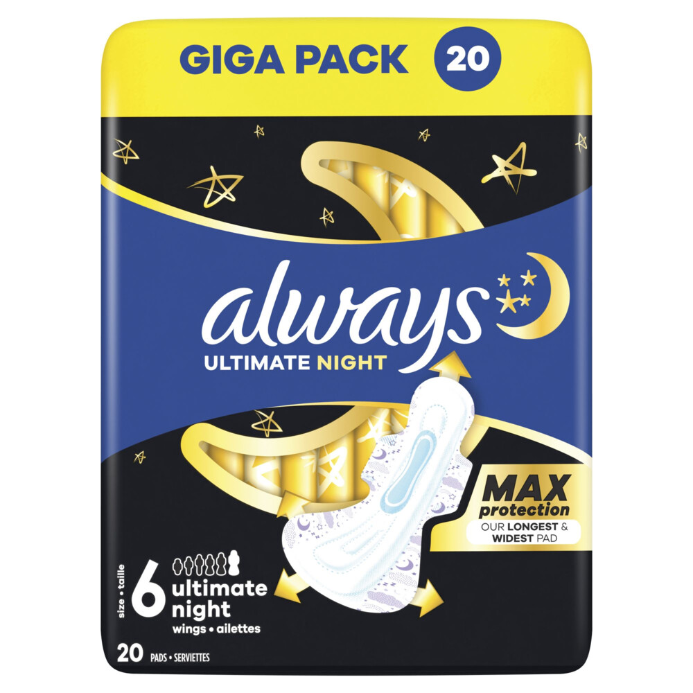 2+1 gratis: Always Maandverband Ultra Ultimate Night 20 stuks
