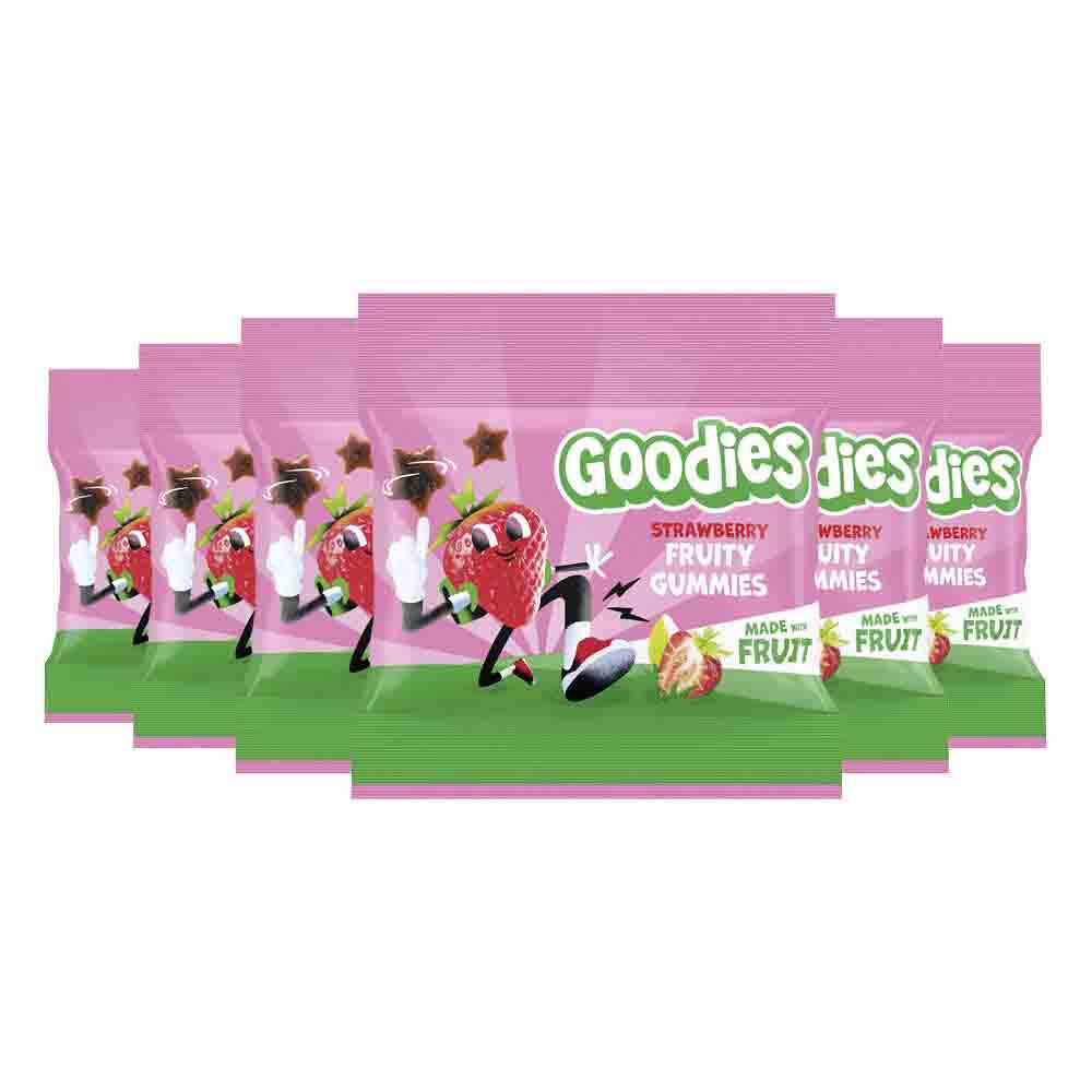 6x Goodies Fruitsnoepjes Aardbei 17 gr