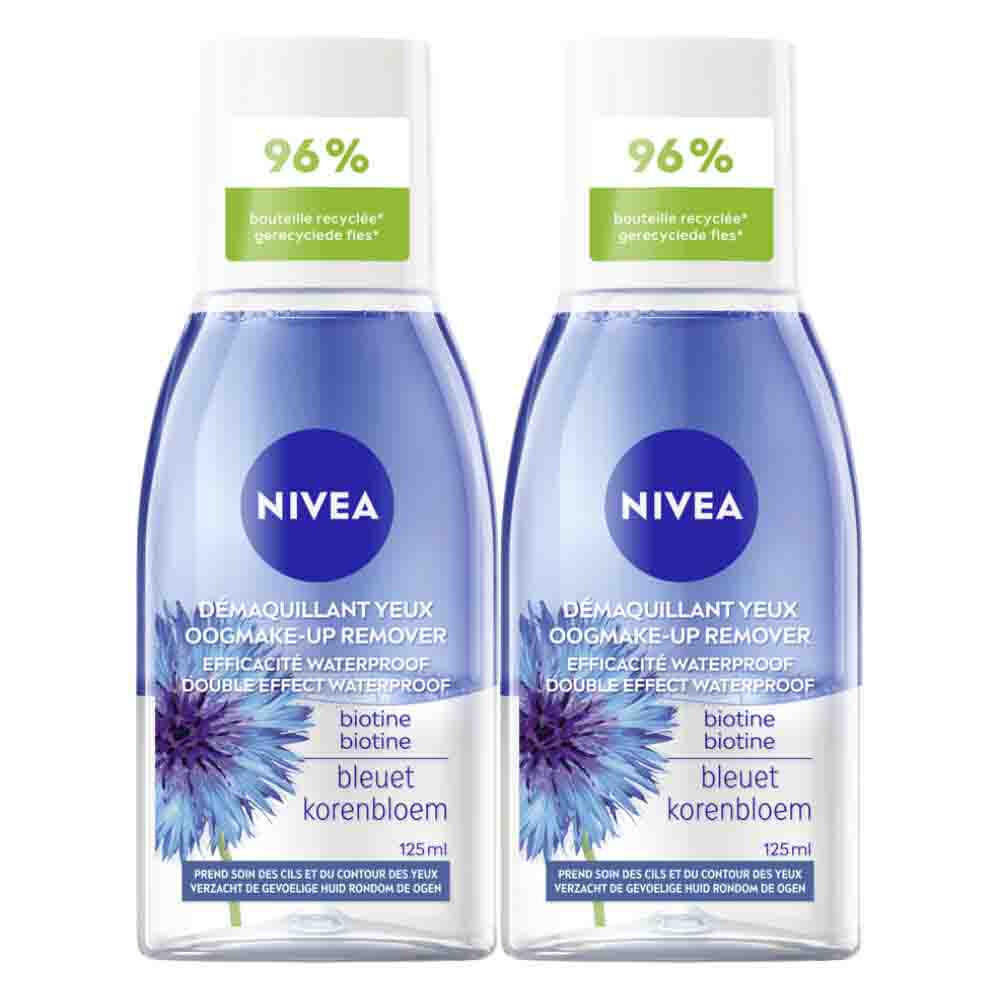 2x NIVEA Oogmake-Up Remover Double Effect Waterproof 125 ml
