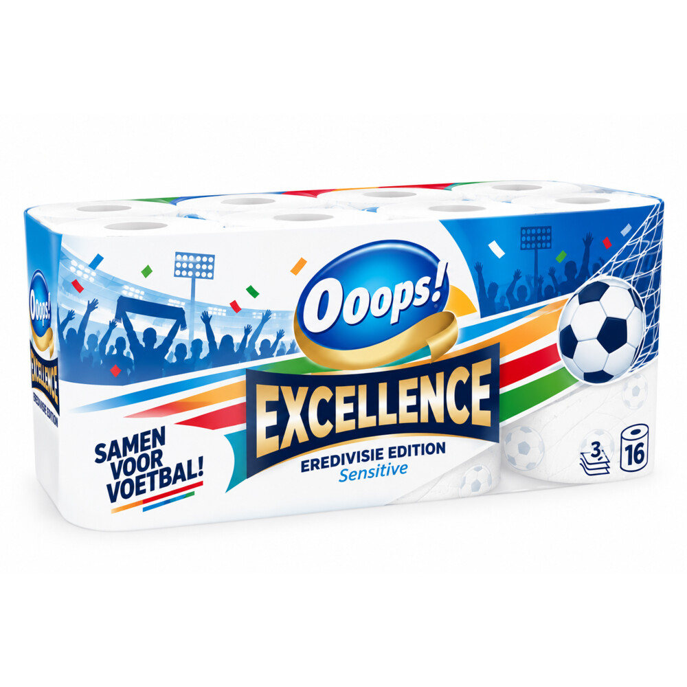 Ooops! Toiletpapier Excellence Sensitive 3-laags 16 stuks