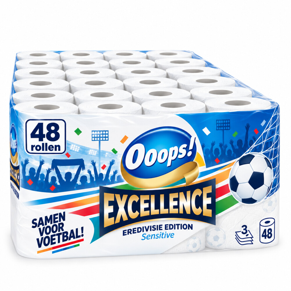 3x Ooops! Toiletpapier Excellence Sensitive 3-laags 16 stuks