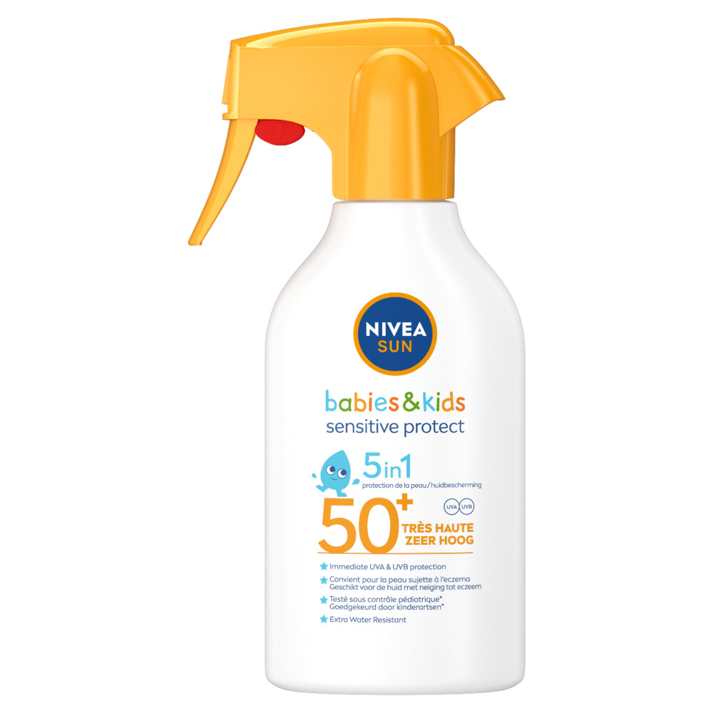 1+1 gratis: NIVEA Sun Zonnebrand Babies & Kids Sensitive Protect SPF 50+ 250 ml