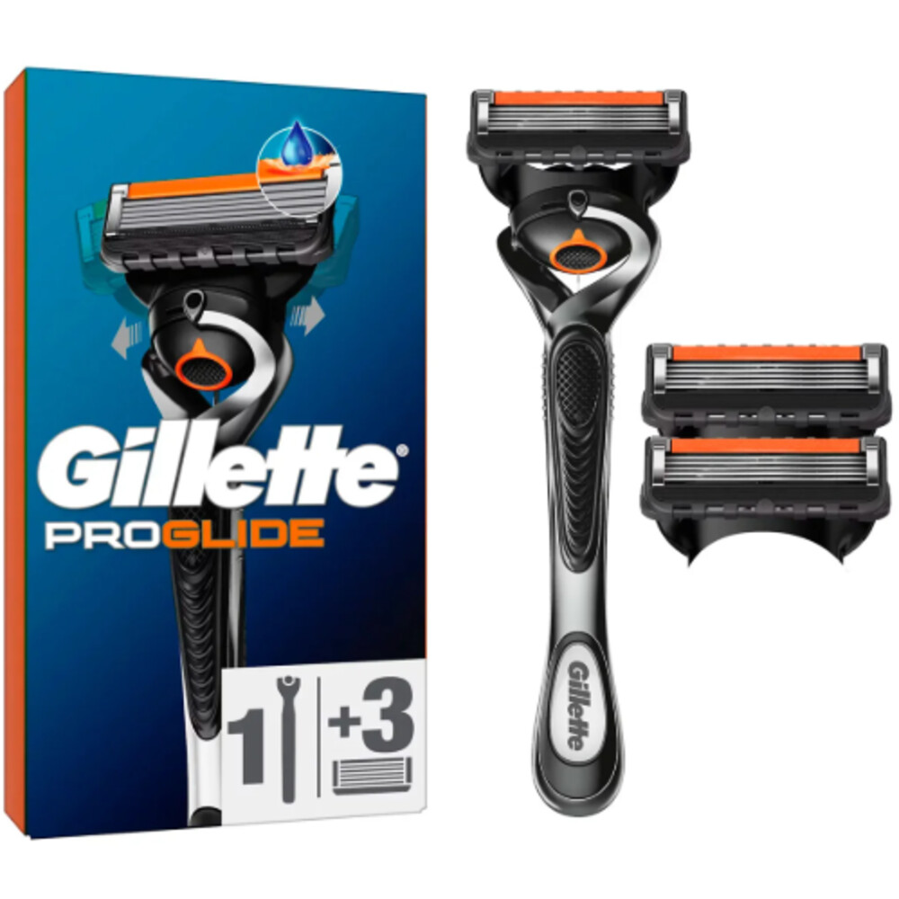 Gillette Scheersysteem ProGlide houder + 3 mesjes