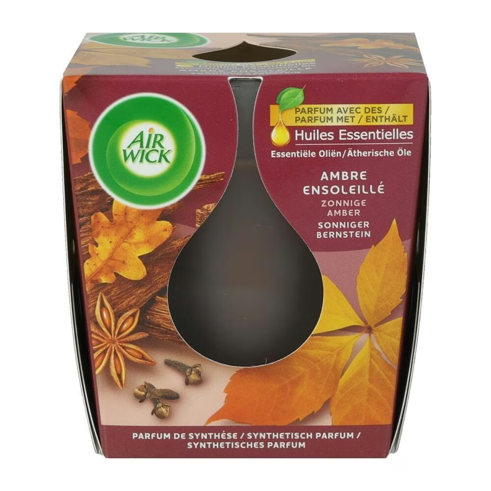 12x Air Wick Geurkaars Amber Sunshine 105 gr
