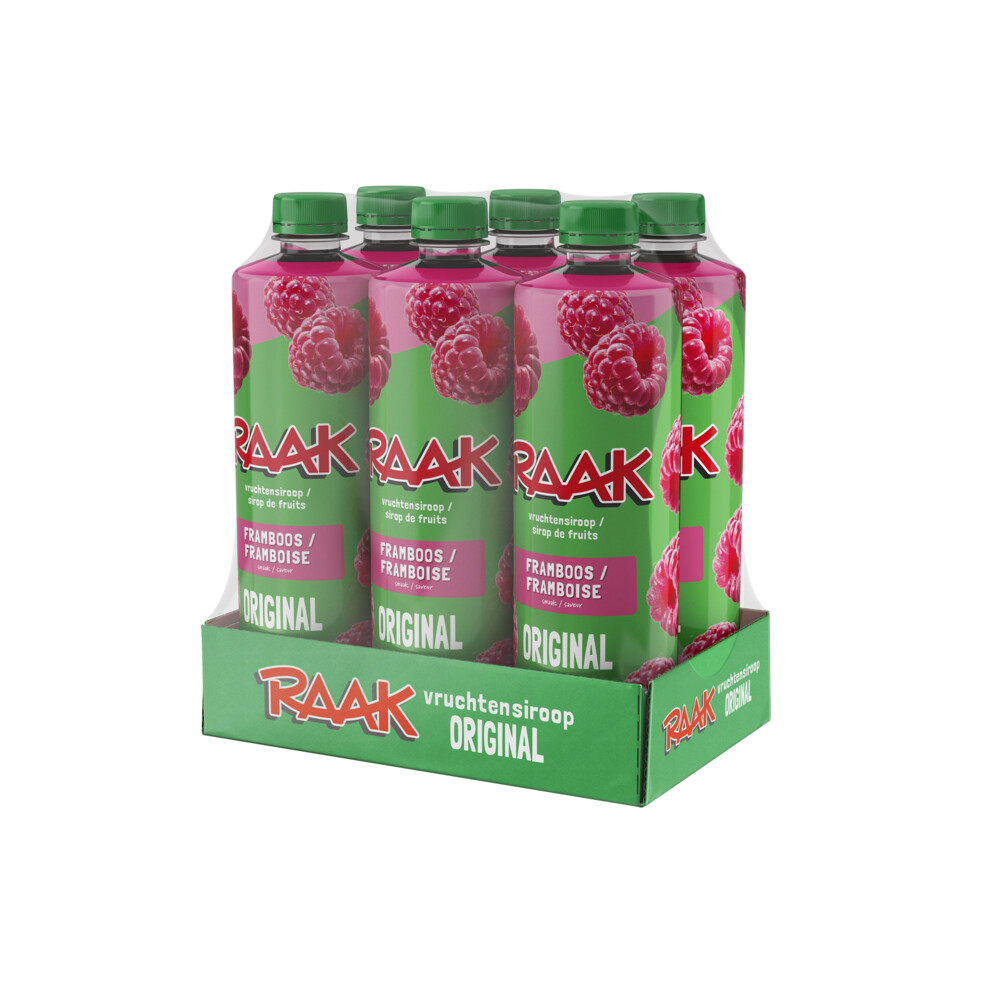 2x Raak Vruchtensiroop Frambozen 6 X 750 Ml