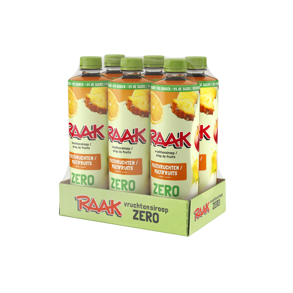 2x Raak Vruchtensiroop Zero Multivruchten 6 X 750 Ml