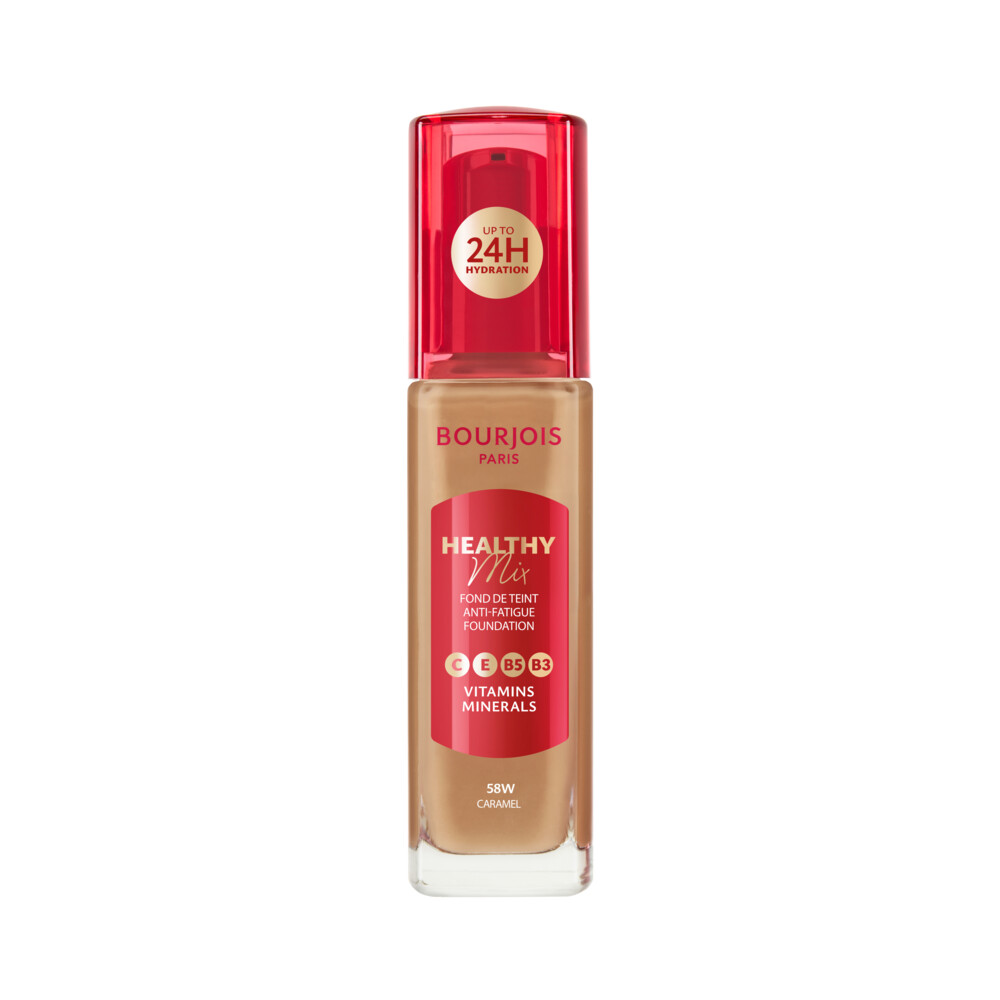 1+1 gratis: Bourjois Healthy Mix Anti-Fatigue Foundation 58W Caramel 30 ml