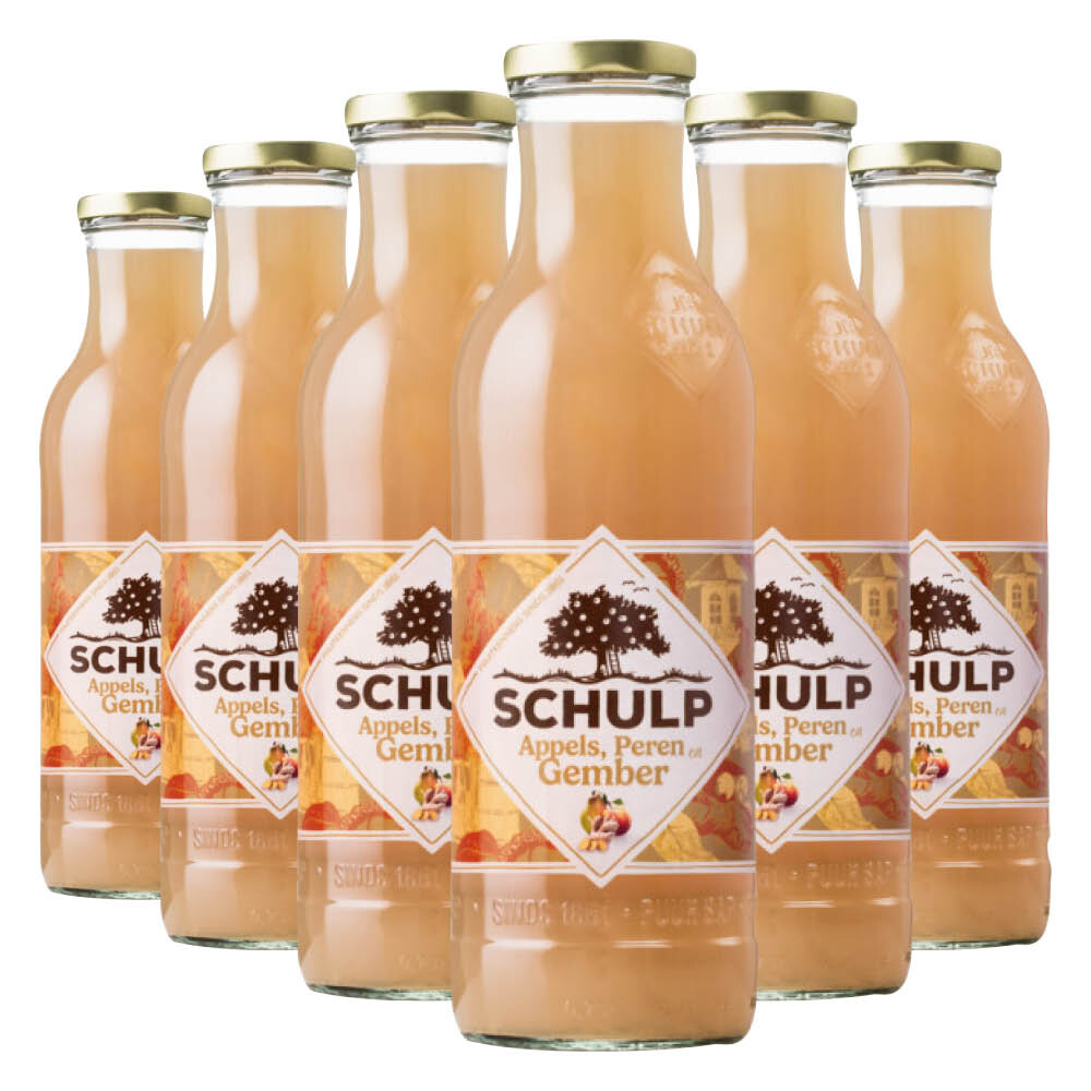 Schulp Ambachtelijk Appel Peer & Gembersap 6 x 750 ml