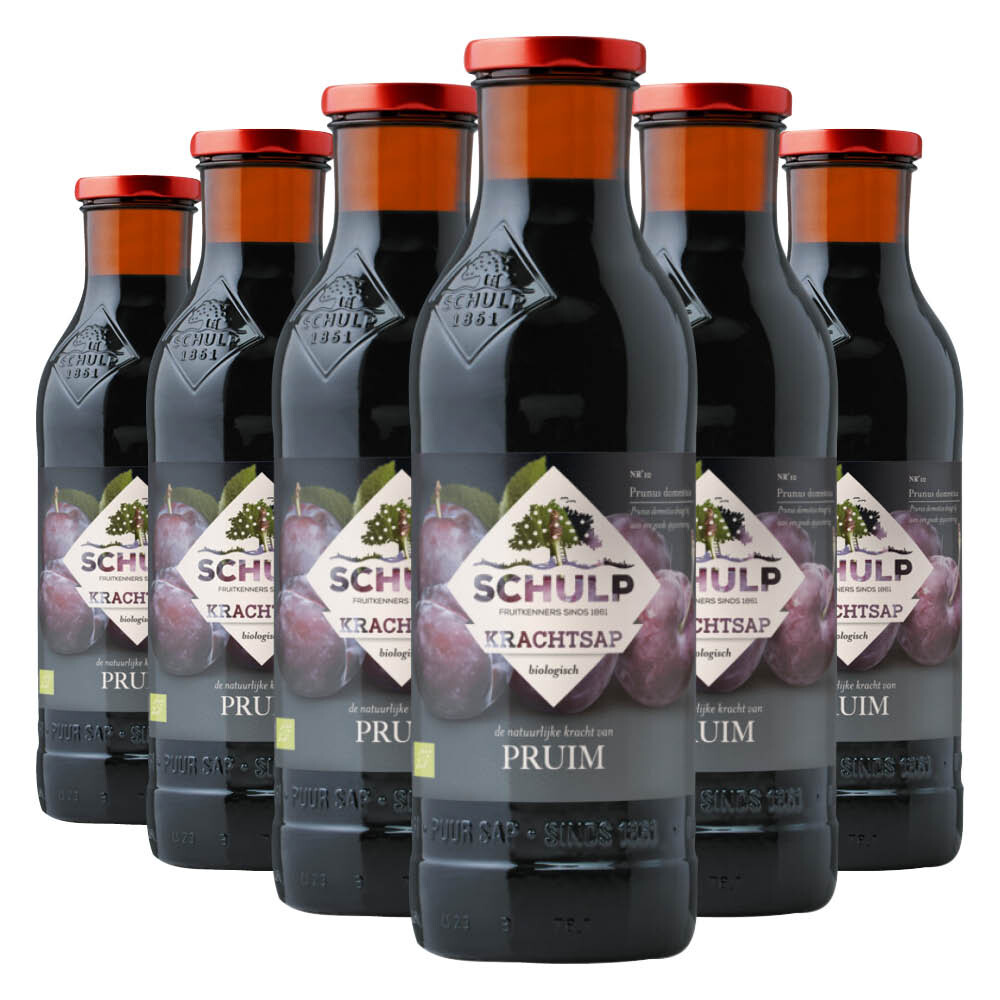 Schulp Puur Krachtsap Biologisch Pruimensap 6 x 750 ml