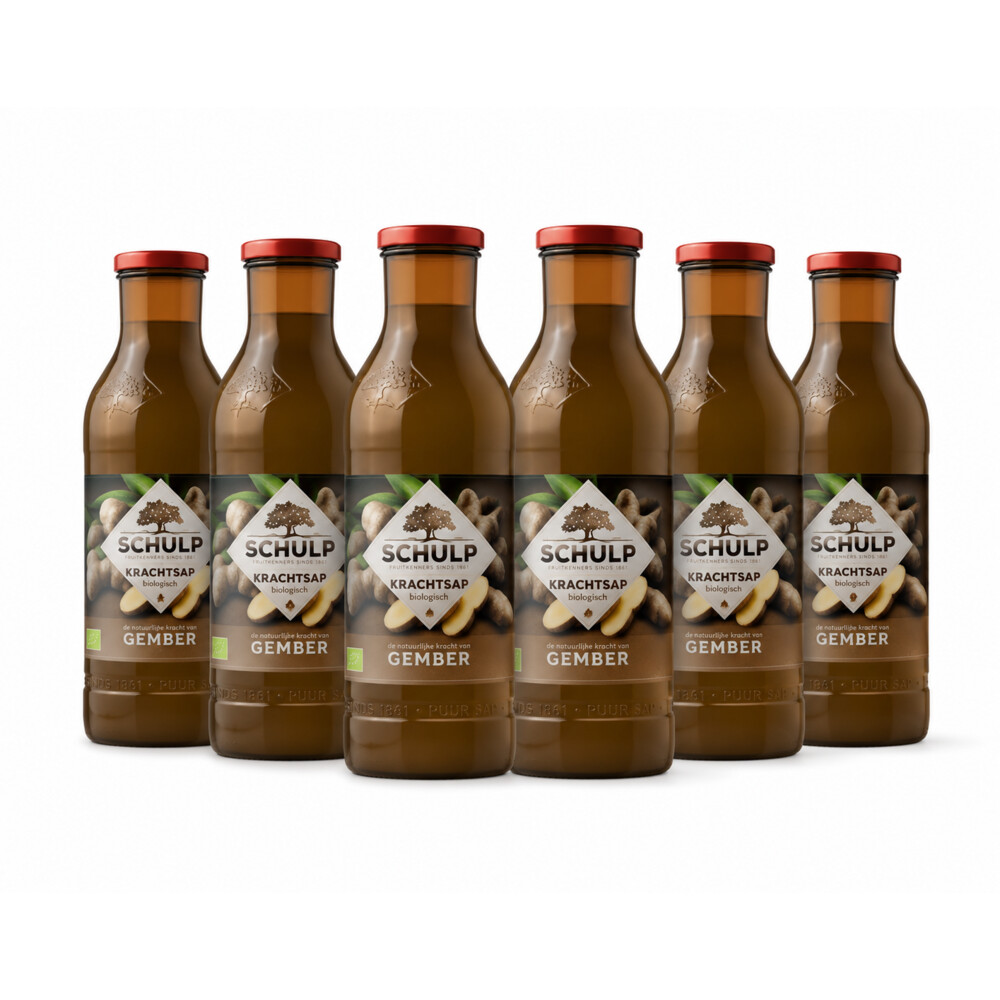 Schulp Puur Krachtsap Biologisch Gembersap 6 x 750ml