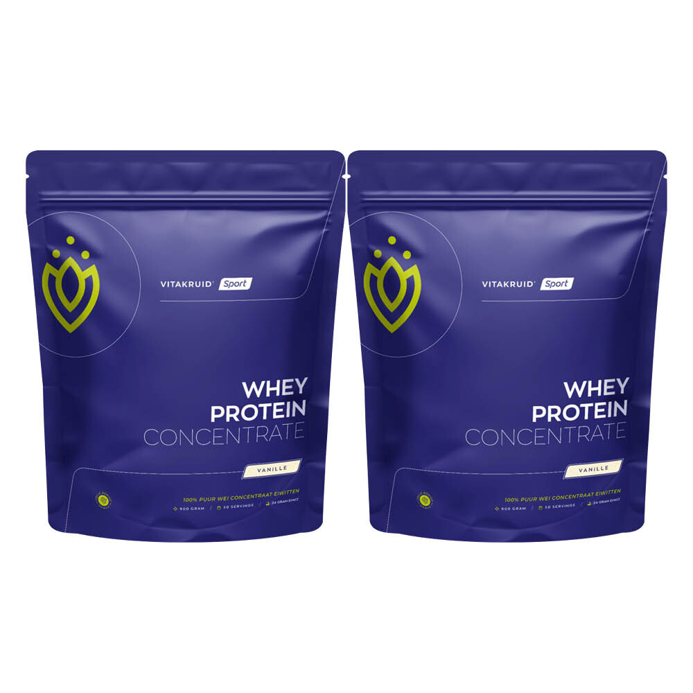 2x Vitakruid Whey Protein Concentrate Vanille 900 gr