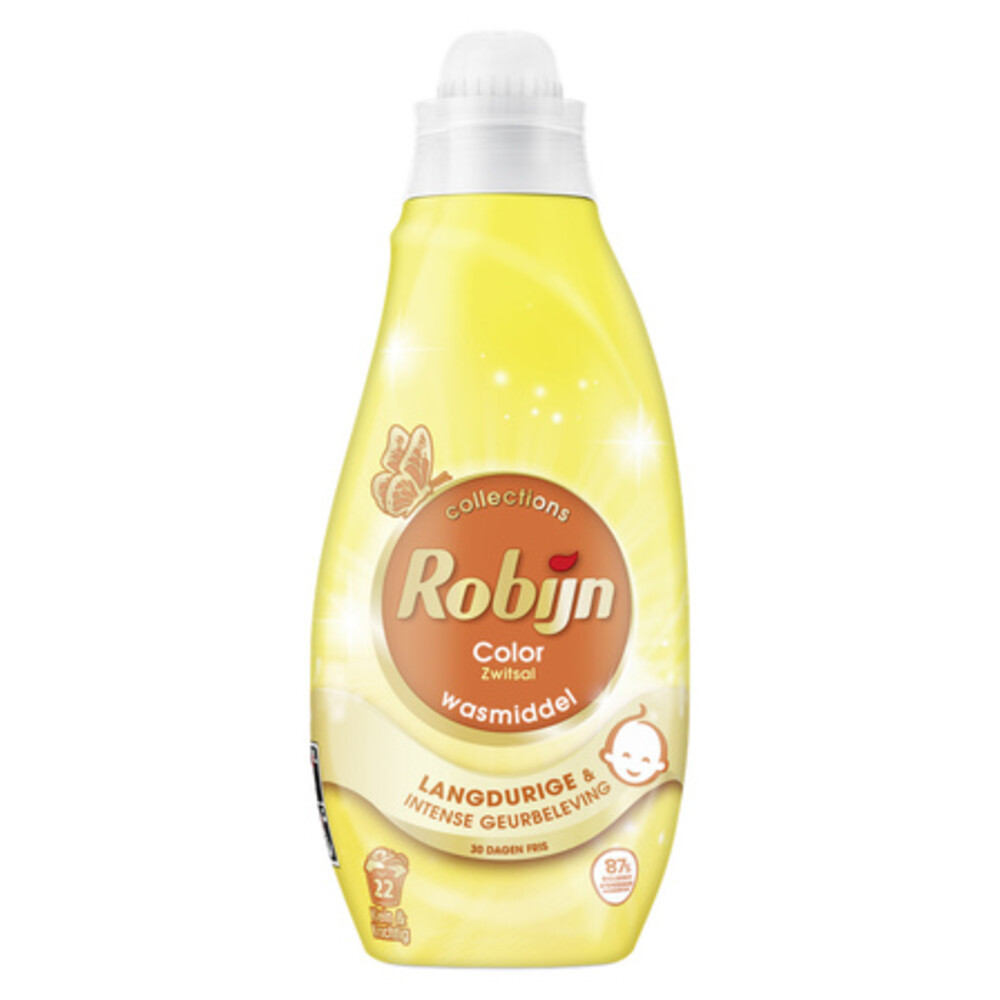 2+3 gratis: Robijn Klein & Krachtig Wasmiddel Zwitsalgeur 22 Wasbeurten 665 ml