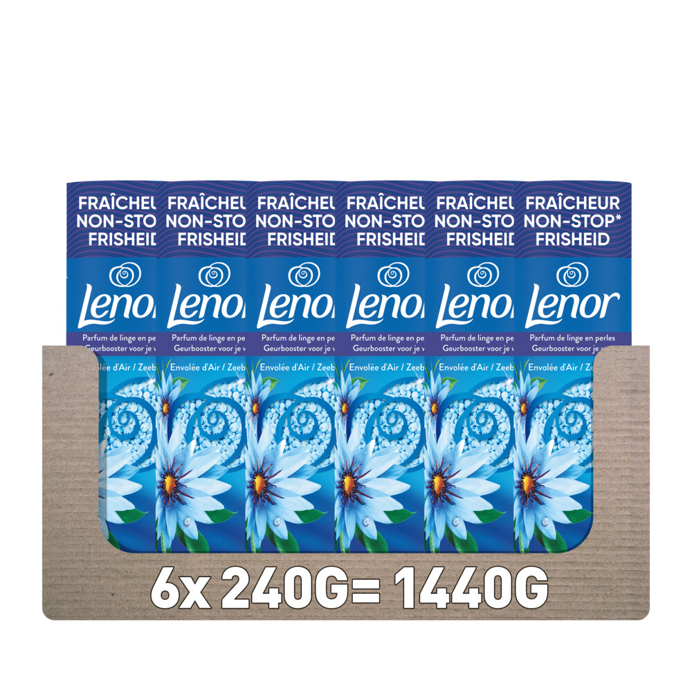 6x Lenor In-Wash Geurbooster Zeebries 19 wasbeurten 240 gr