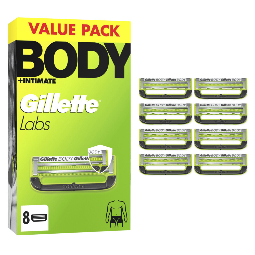 Gillette Labs Body+ Intimate Scheermesjes 8 stuks