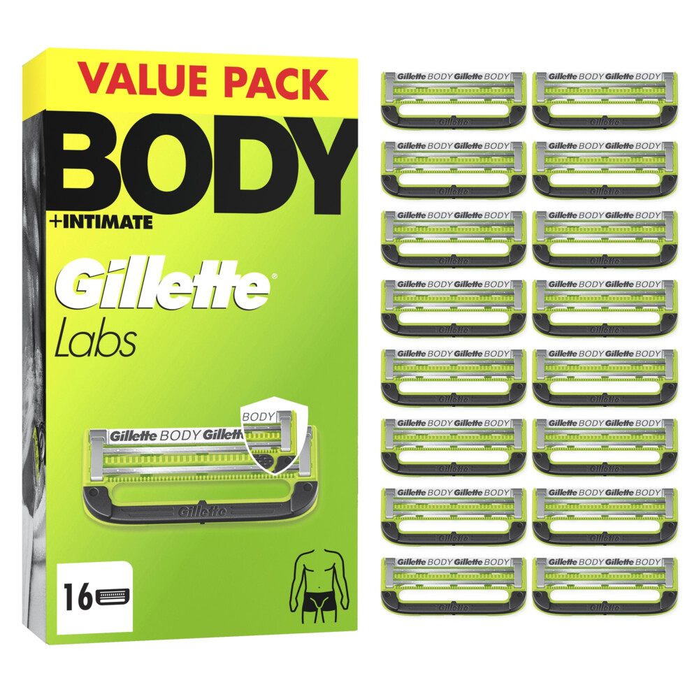 Gillette Labs Body+ Intimate Scheermesjes 16 stuks