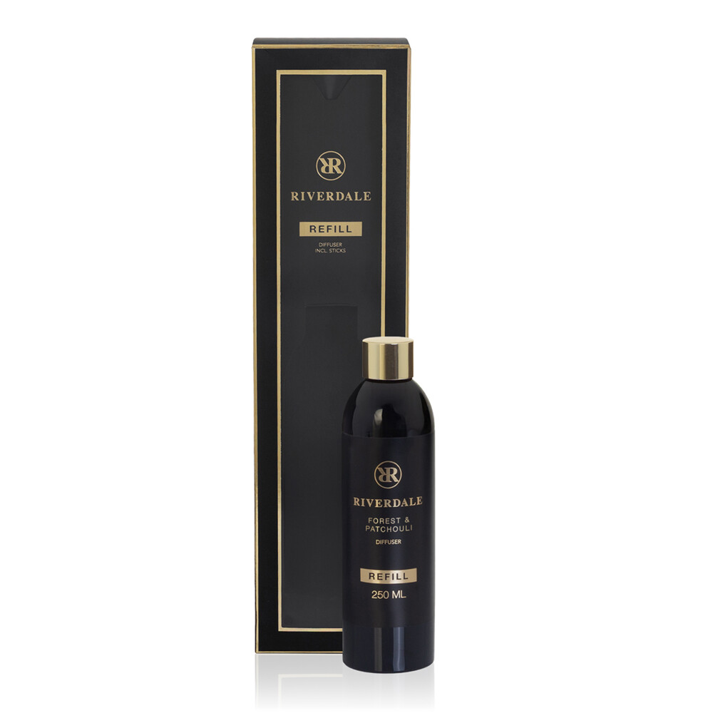 6x Riverdale Geurstokjes Navulling Forest & Patchouli 250 ml