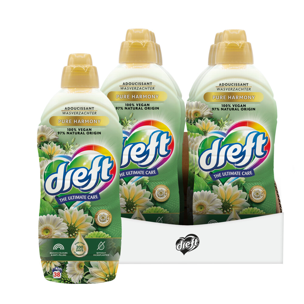 Dreft Wasverzachter Pure Harmony 6x 836 ml