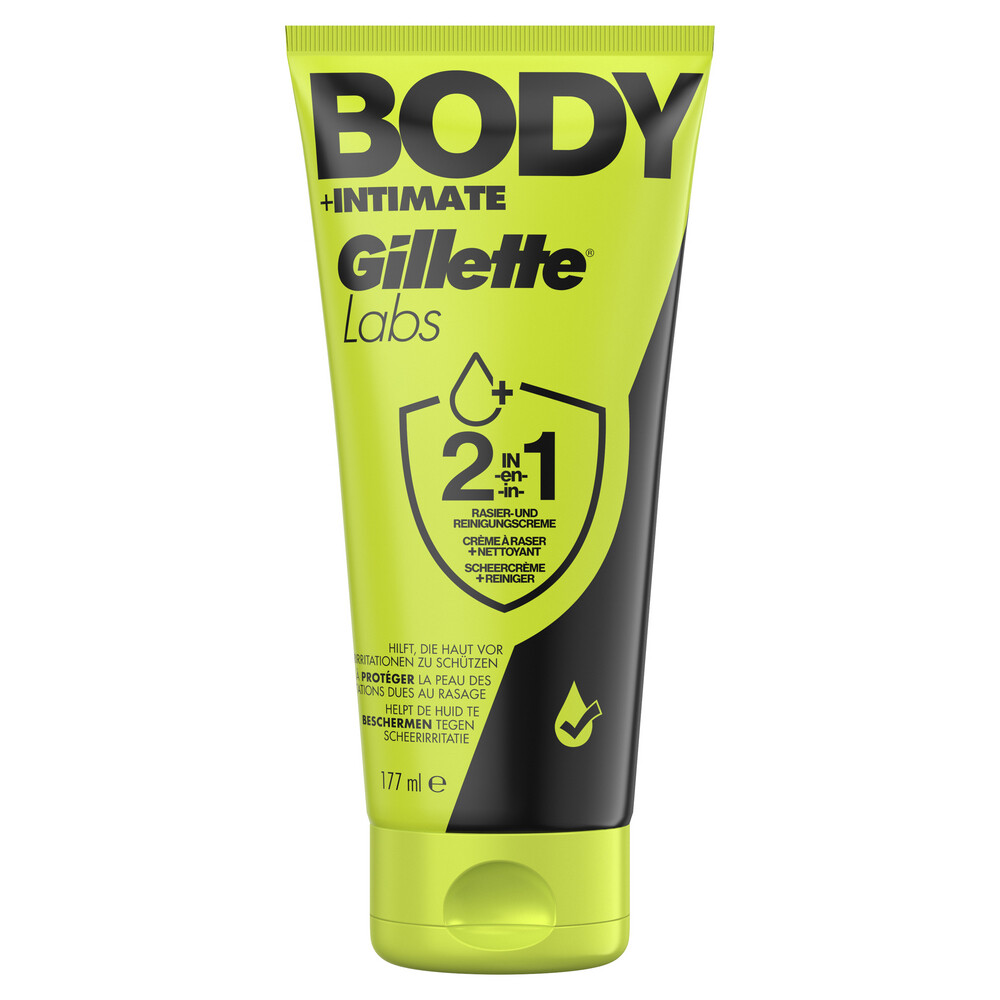 Gillette Labs Body+ Intimate 2-in-1 Lichaamsscheercrème en Reiniger 177 ml