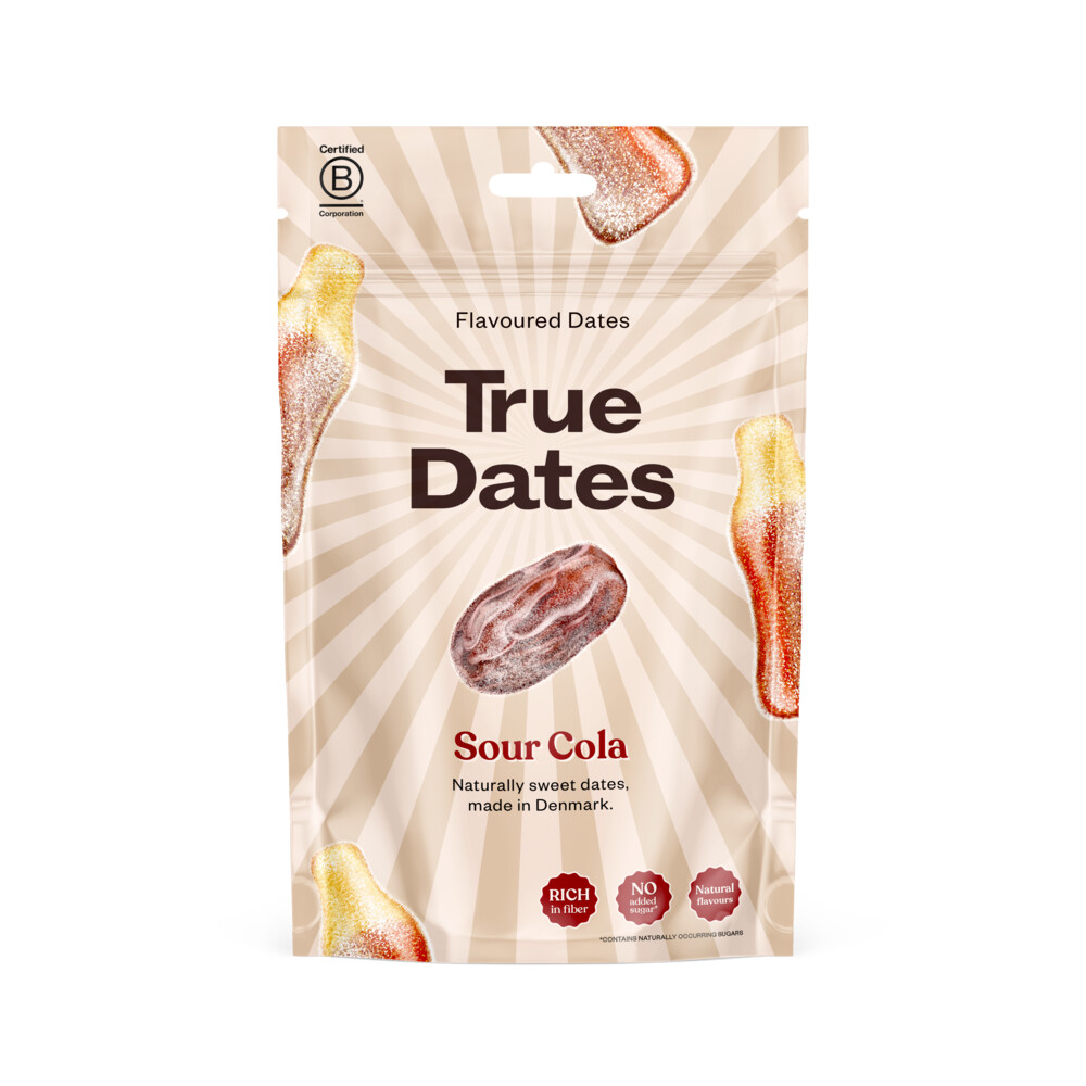 3x True Gum Dates Sour Cola 100 gr