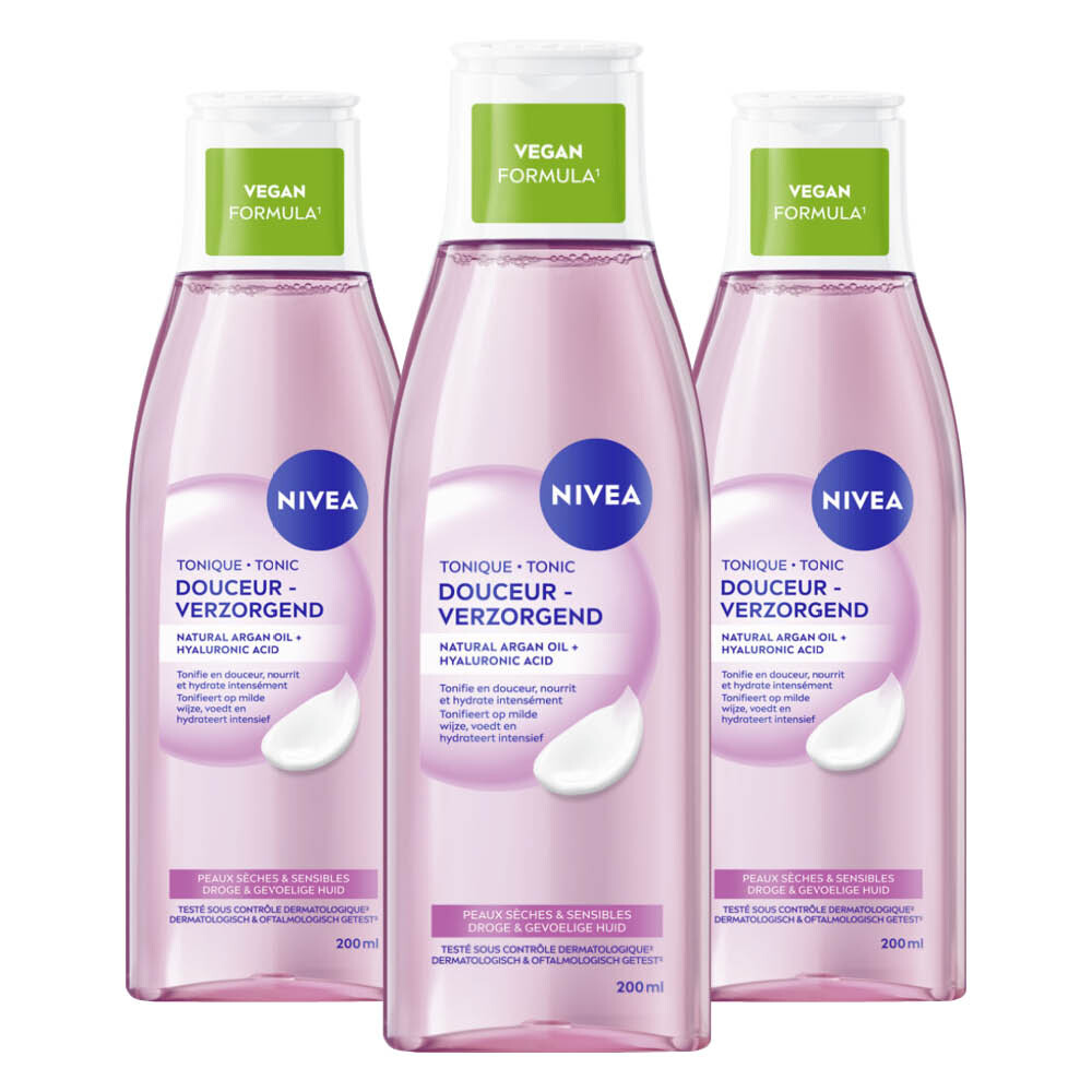 3x NIVEA Tonic Verzachtend 200 ml