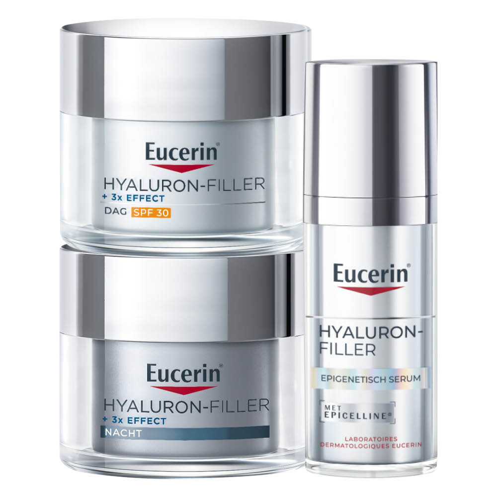 Eucerin Hyaluron-Filler Dagcrème + Nachtcrème + Epigenetisch Serum Pakket