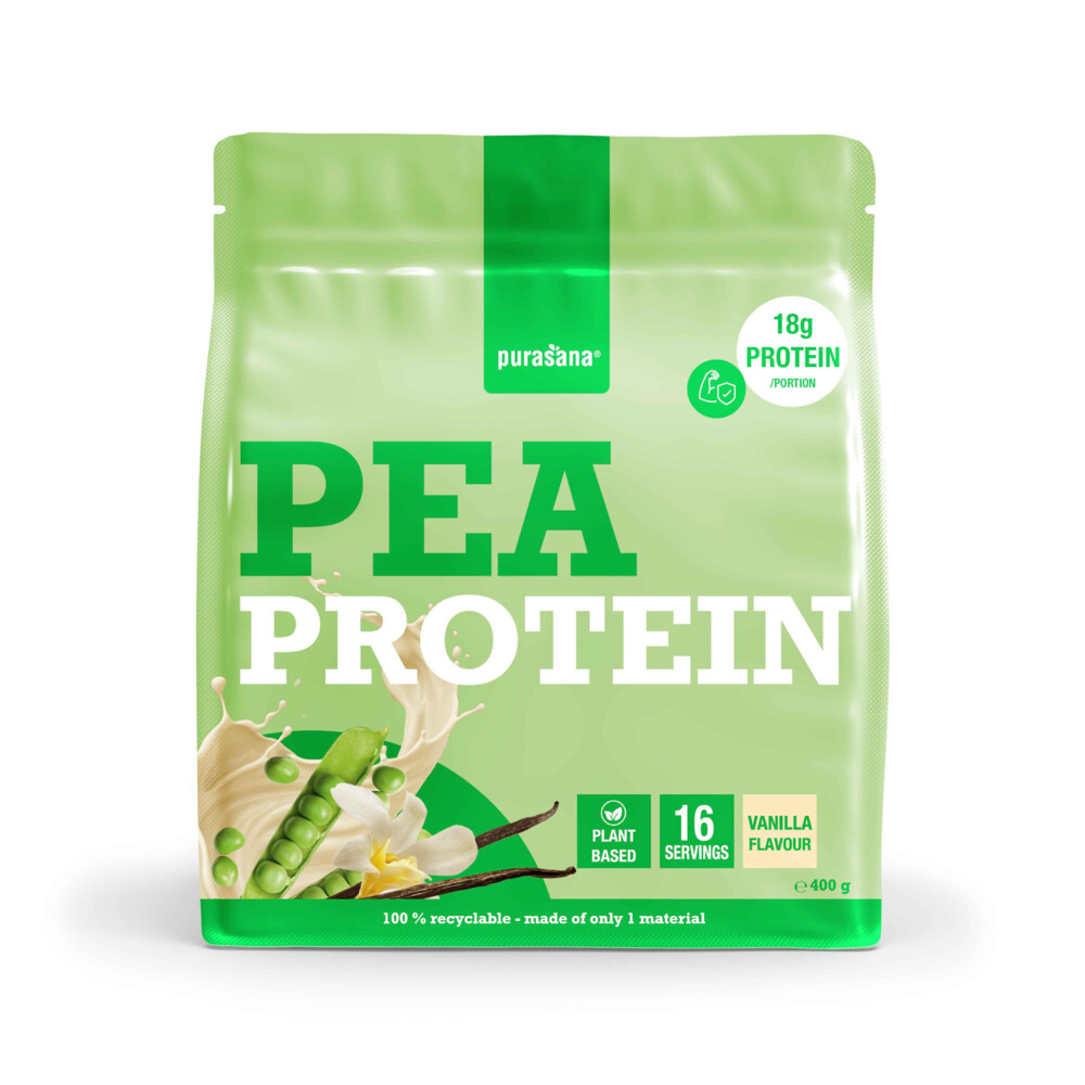Purasana Vegan Protein Erwt Vanille 400 gr
