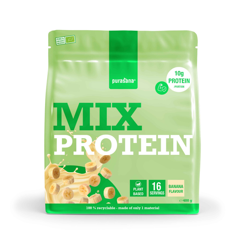 Purasana Vegan Protein Mix Banaan BIO 400 gr