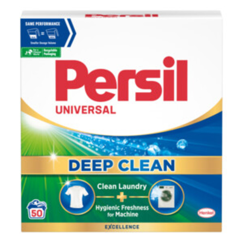 2e halve prijs: Persil Waspoeder 50 Wasbeurten Universal 3 kg