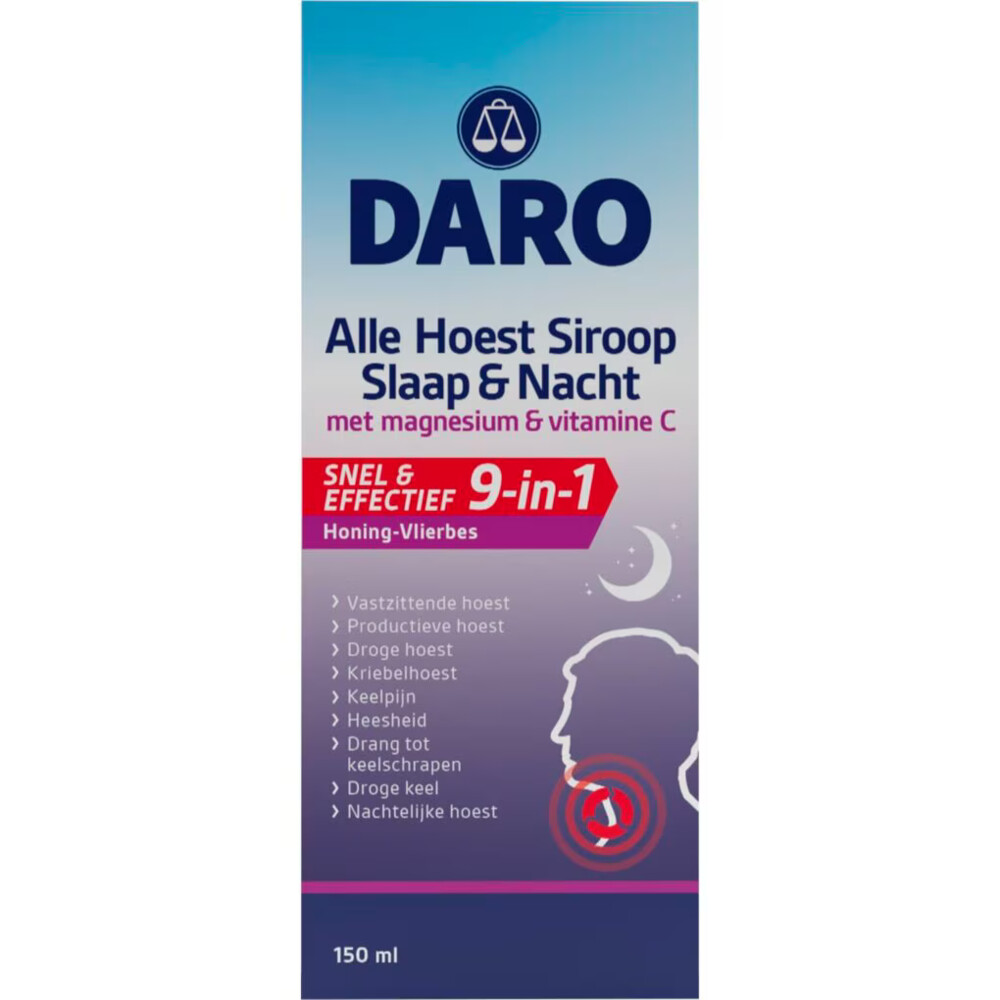 Daro Alle Hoest Siroop Slaap & Nacht 150 ml