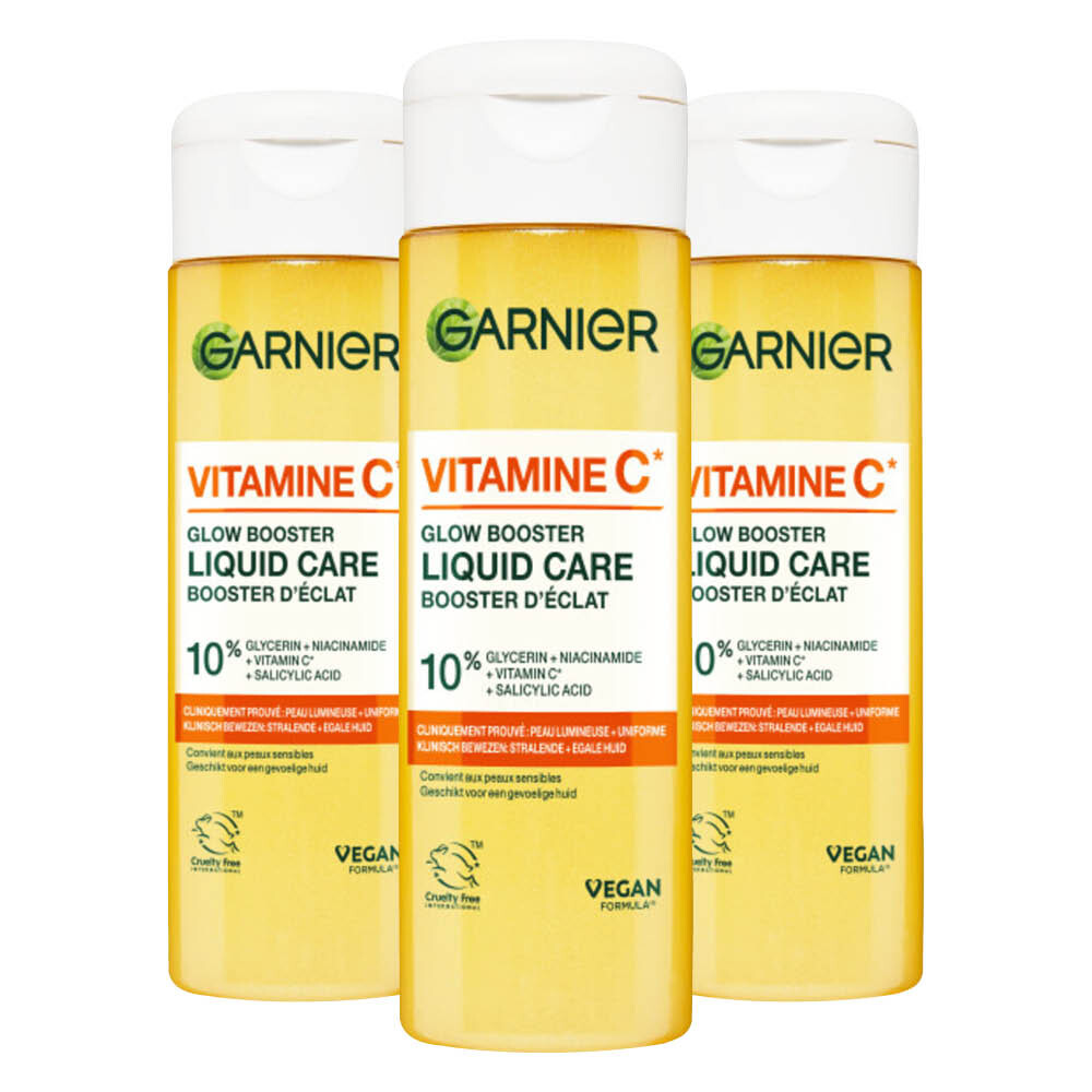 3x Garnier Glow Booster Liquid Care Vitamine C* 120 ml