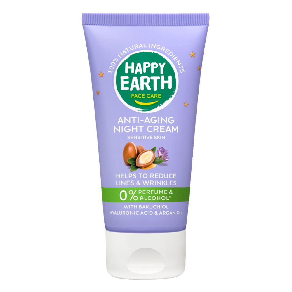 Happy Earth 100% Natuurlijke Anti-Age Nachtcrème 50 ml