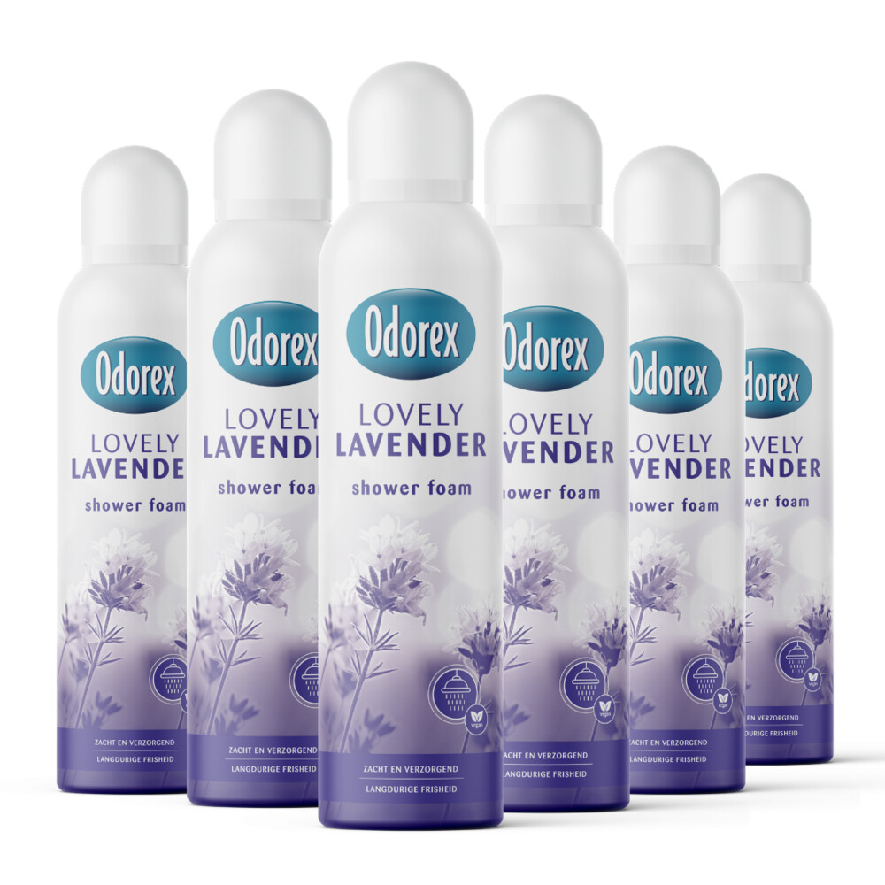 6x Odorex Showerfoam Lavendel 200 ml