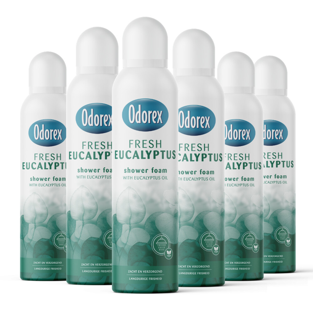 6x Odorex Showerfoam Eucalyptus 200 ml