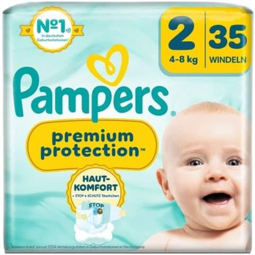 4x Pampers Premium Protection Luiers Maat 2 (4-8 kg) 35 stuks