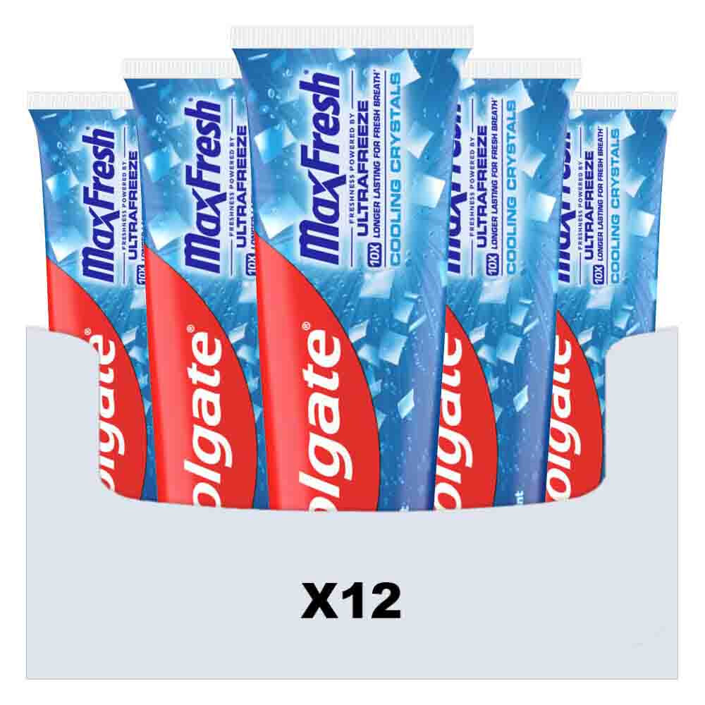 12x Colgate Tandpasta Max Fresh Cooling Crystals 75 ml