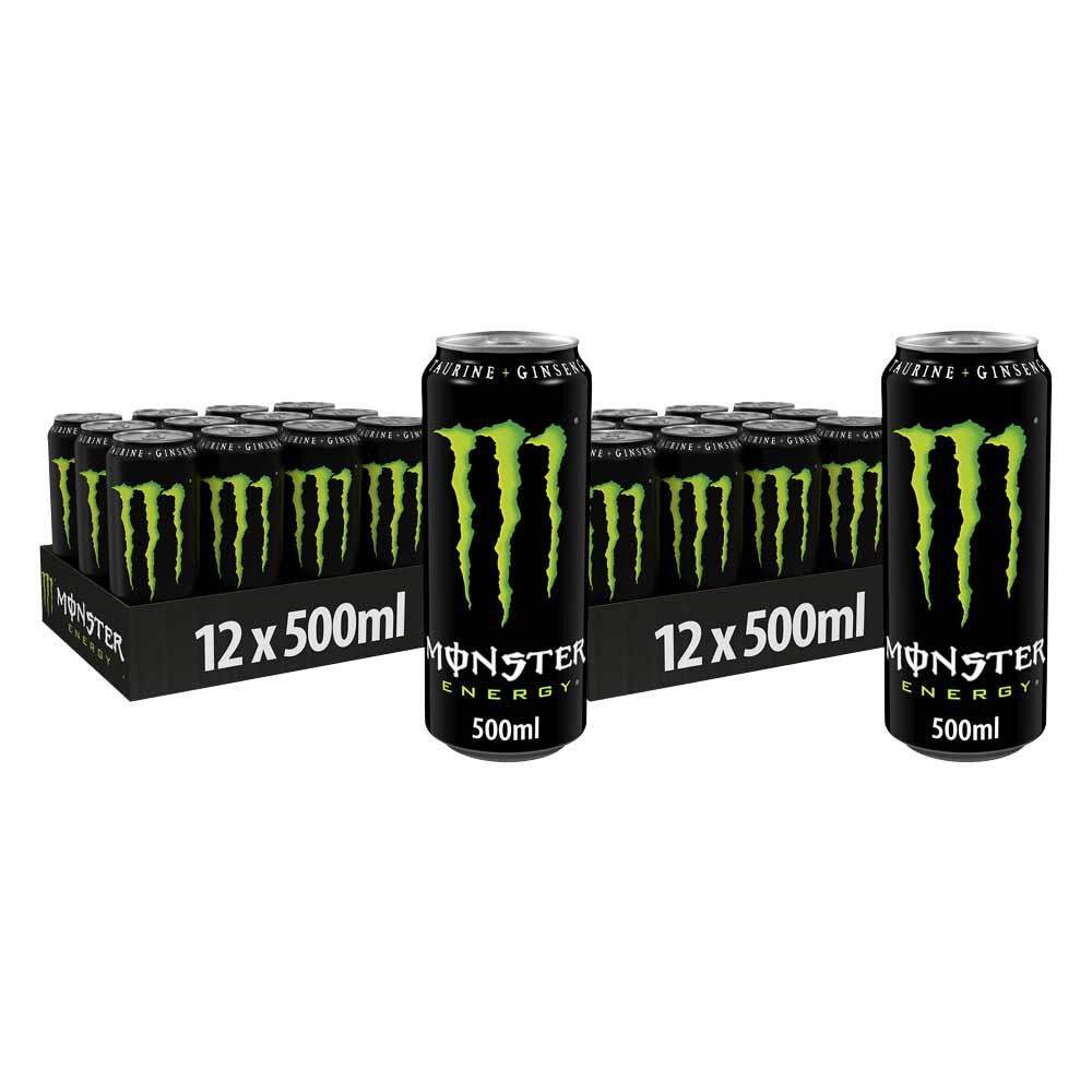 2x Monster Energy Regular Green 12 x 500 ml