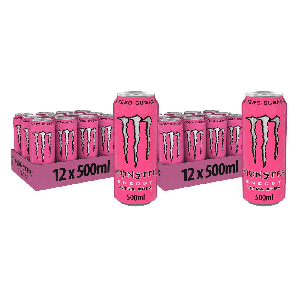 2x Monster Energy Ultra Zero Sugar Rosa 12 x 500 ml