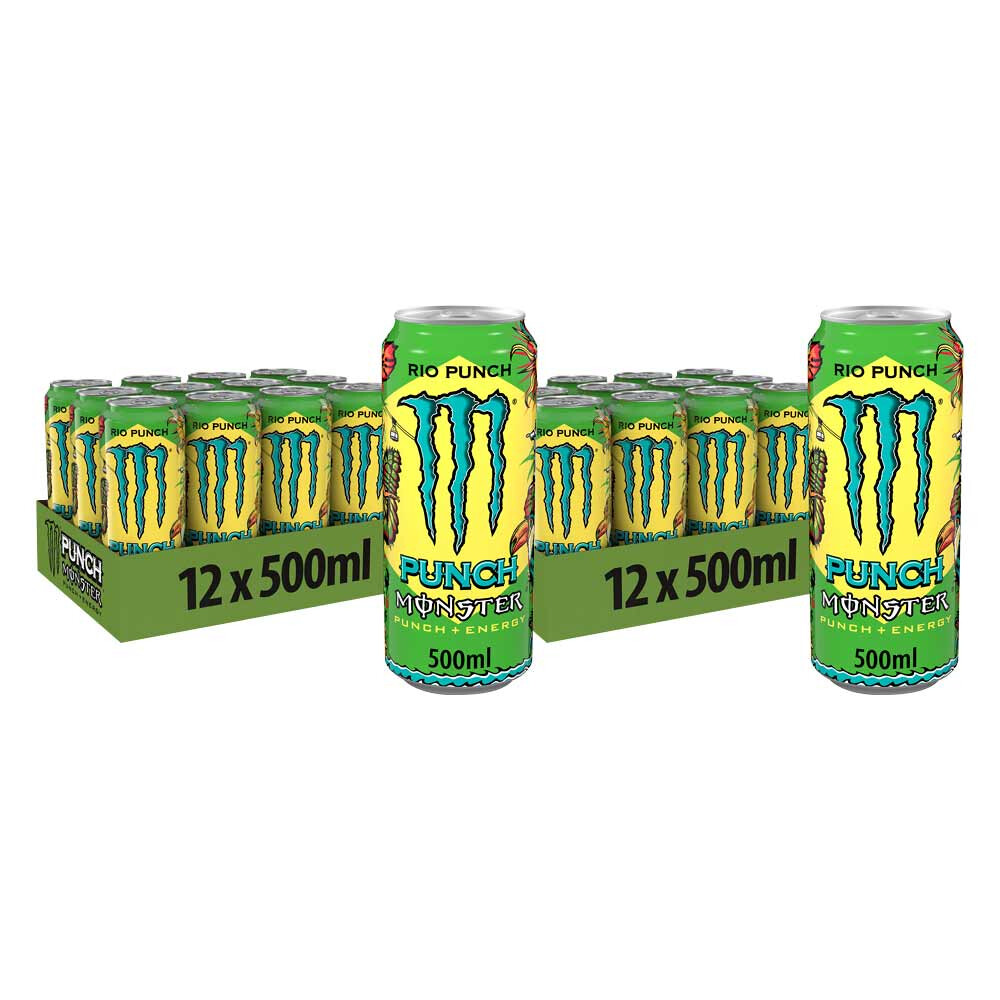 2x Monster Energy Juiced Rio Punched 12 x 500 ml