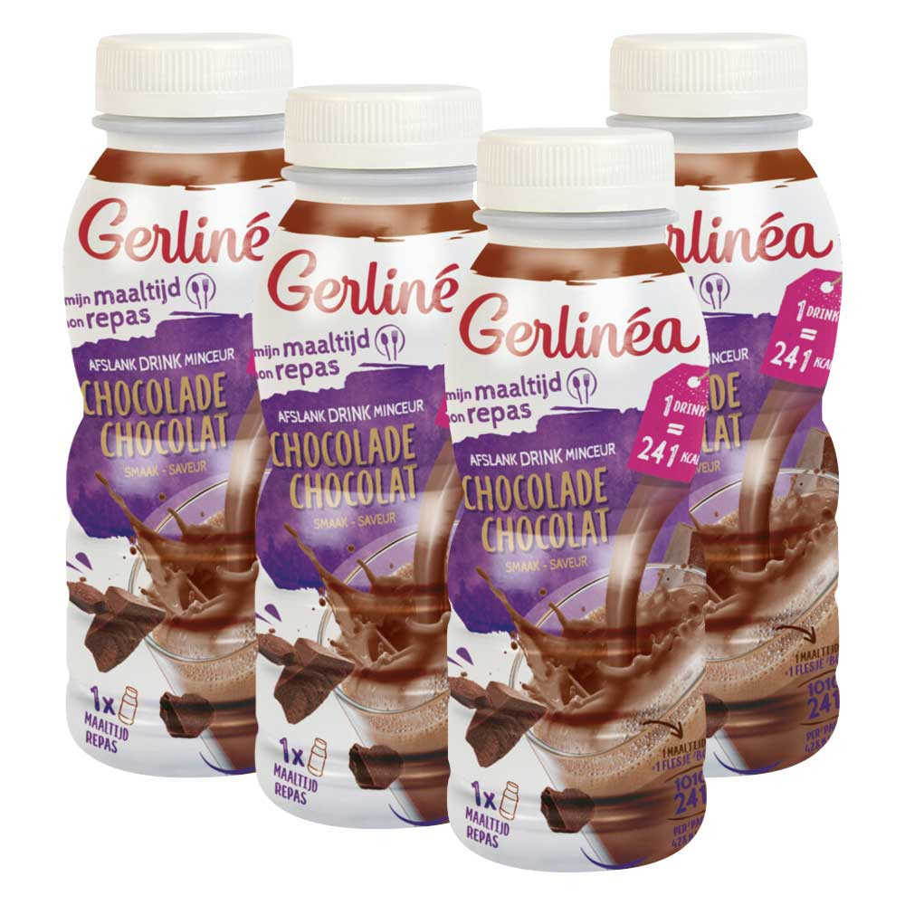 4x Gerlinea Drinkmaaltijd Chocolade 236 ml